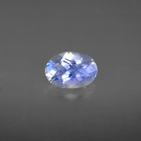 Piedra lunar arcoíris Blanco azul natural de 1.06 ct, Corte Óvalo, VS