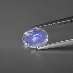 Piedra de luna arcoíris blanco natural de 0,94 ct, corte óvalo, VS