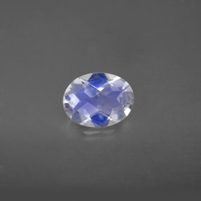 Piedra de luna arcoíris blanco natural de 0,94 ct, corte óvalo, VS