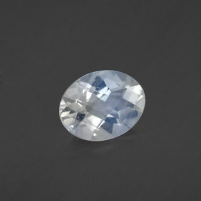 Piedra de luna arcoíris blanco natural de 1,06 ct, corte óvalo, transparente