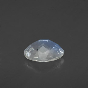 Piedra de luna arcoíris blanco natural de 1,06 ct, corte óvalo, transparente