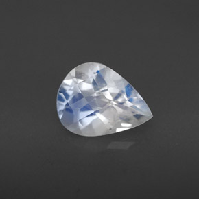 Piedra de luna arcoíris blanco natural de 1,28 ct, en forma de pera, VS