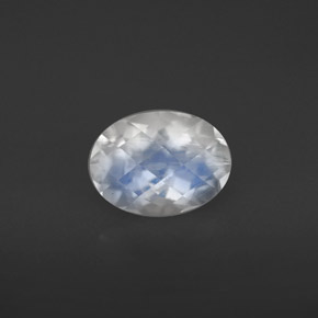 Piedra de luna arcoíris blanco natural de 1,34 ct, corte óvalo, VS