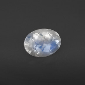 Piedra de luna arcoíris blanco natural de 1,34 ct, corte óvalo, VS