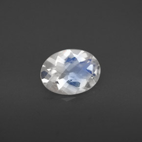 Piedra de luna arcoíris blanco natural de 0,94 ct, corte óvalo, VS