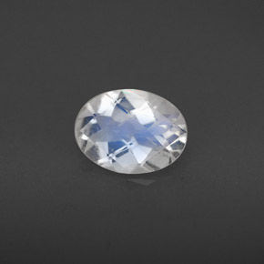 Piedra de luna arcoíris blanco natural de 0,94 ct, corte óvalo, VS