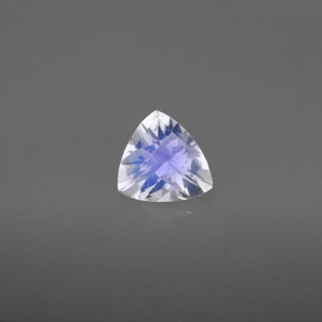 Piedra de luna arcoíris blanco natural de 0,83 ct, trillón, VS