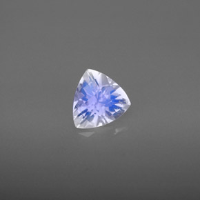 Piedra de luna arcoíris blanco natural de 0,83 ct, trillón, VS