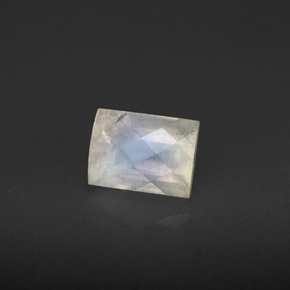 Piedra de luna arcoíris multicolor natural de 1,20 ct, baguette, VS-SI