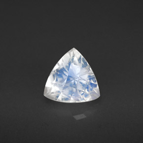 Piedra de luna arcoíris blanco natural de 1,20 ct, trillón, VS