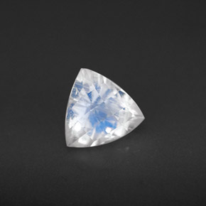 Piedra de luna arcoíris blanco natural de 1,20 ct, trillón, VS
