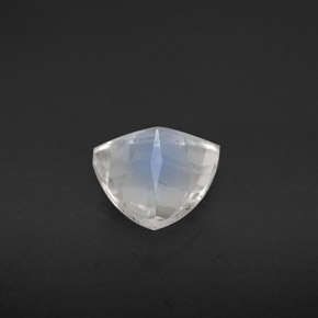 Piedra de luna arcoíris blanco natural de 1,20 ct, trillón, VS