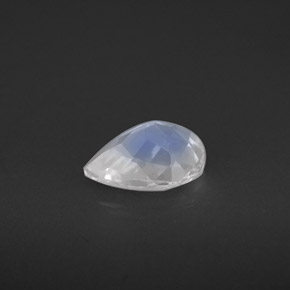 Piedra lunar arcoíris Blanco azul natural de 0.86 ct, En forma de pera, VS