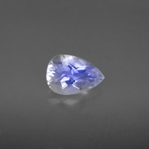 Piedra lunar arcoíris Blanco azul natural de 1.11 ct, En forma de pera, VVS-VS