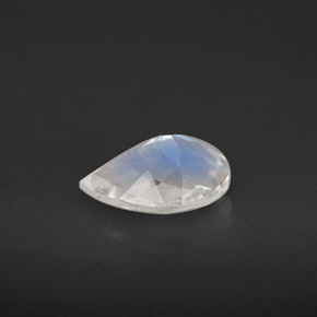 Piedra lunar arcoíris Blanco azul natural de 1.07 ct, En forma de pera, VS-SI