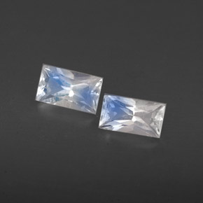 Gemas de piedra de luna arcoíris blanco natural de  ct, baguette, VS