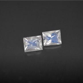 Gemas de piedra de luna arcoíris blanco natural de  ct, baguette, VS