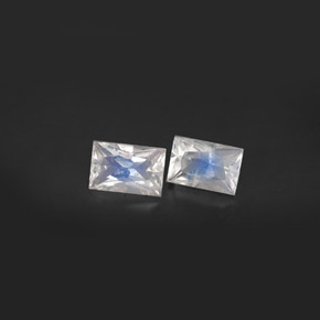 Gemas de piedra de luna arcoíris blanco natural de  ct, baguette, VS