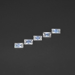Gemas de piedra de luna arcoíris blanco natural de  ct, baguette, VS