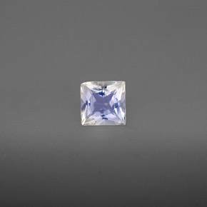 Piedra de luna arcoíris blanco natural de 0,57 ct, cuadrado, VS