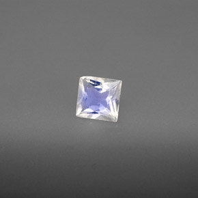 Piedra de luna arcoíris blanco natural de 0,57 ct, cuadrado, VS