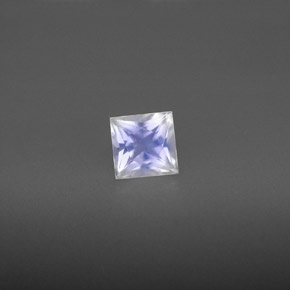 Piedra de luna arcoíris blanco natural de 0,62 ct, cuadrado, VS