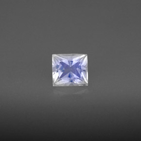 Piedra de luna arcoíris blanco natural de 0,75 ct, baguette, VS