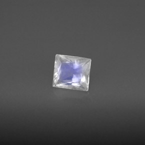 Piedra de luna arcoíris blanco natural de 0,75 ct, baguette, VS