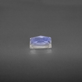 Piedra de luna arcoíris blanco natural de 0,64 ct, baguette, VS