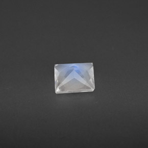 Piedra de luna arcoíris blanco natural de 0,49 ct, cuadrado, VS