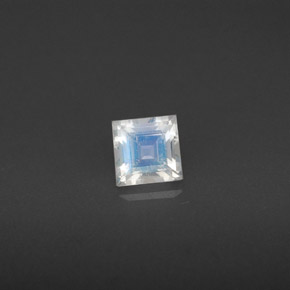 Piedra de luna arcoíris blanco natural de 0,31 ct, cuadrado, VS