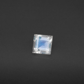 Piedra de luna arcoíris blanco natural de 0,31 ct, cuadrado, VS