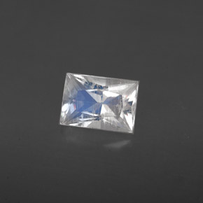 Piedra de luna arcoíris blanco natural de 0,64 ct, baguette, VS