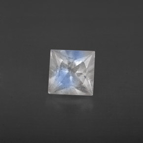 Piedra de luna arcoíris blanco natural de 0,61 ct, cuadrado, VS
