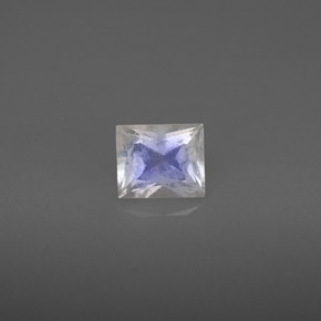 Piedra de luna arcoíris blanco natural de 0,83 ct, baguette, VS-SI