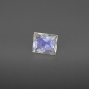 Piedra de luna arcoíris blanco natural de 0,83 ct, baguette, VS-SI