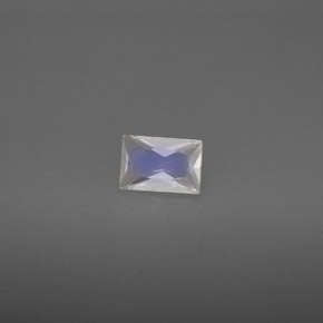 Piedra de luna arcoíris blanco natural de 0,51 ct, baguette, VS