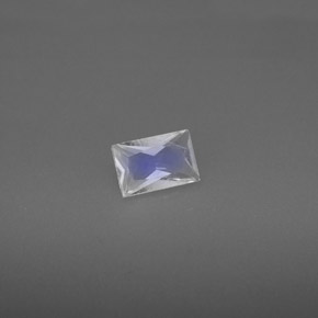 Piedra de luna arcoíris blanco natural de 0,51 ct, baguette, VS