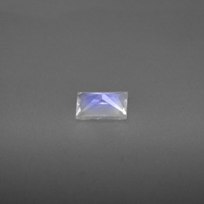 Piedra de luna arcoíris blanco natural de 0,51 ct, baguette, VS