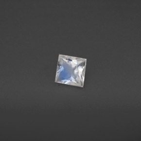 Piedra lunar arcoíris Blanco azul natural de 0.26 ct, Cuadrado, VS