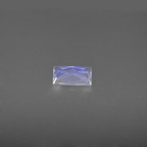 Piedra lunar arcoíris Blanco azul natural de 0.41 ct, Corte Baguette, VS