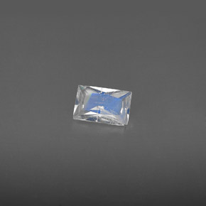 Piedra de luna arcoíris blanco natural de 0,43 ct, baguette, VS