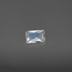 Piedra de luna arcoíris blanco natural de 0,43 ct, baguette, VS