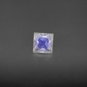Piedra de luna arcoíris blanco natural de 0,59 ct, cuadrado, VS-SI