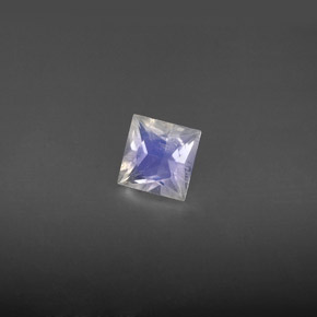 Piedra de luna arcoíris blanco natural de 0,59 ct, cuadrado, VS-SI