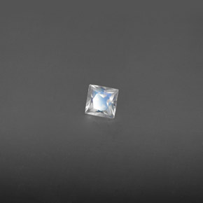 Piedra de luna arcoíris blanco natural de 0,19 ct, cuadrado, VS