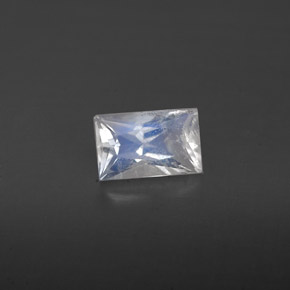 Piedra de luna arcoíris blanco natural de 0,48 ct, baguette, VS
