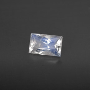 Piedra de luna arcoíris blanco natural de 0,48 ct, baguette, VS