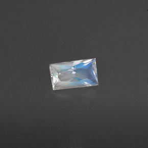 Piedra de luna arcoíris blanco natural de 0,23 ct, baguette, VS