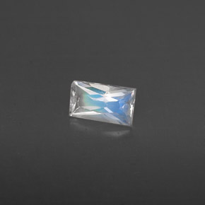 Piedra de luna arcoíris blanco natural de 0,23 ct, baguette, VS